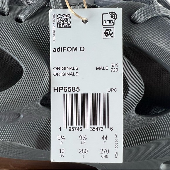 Adidas AdiFOM Q ‘Black Carbon Grey’ HP6585 - Picture 8 of 8